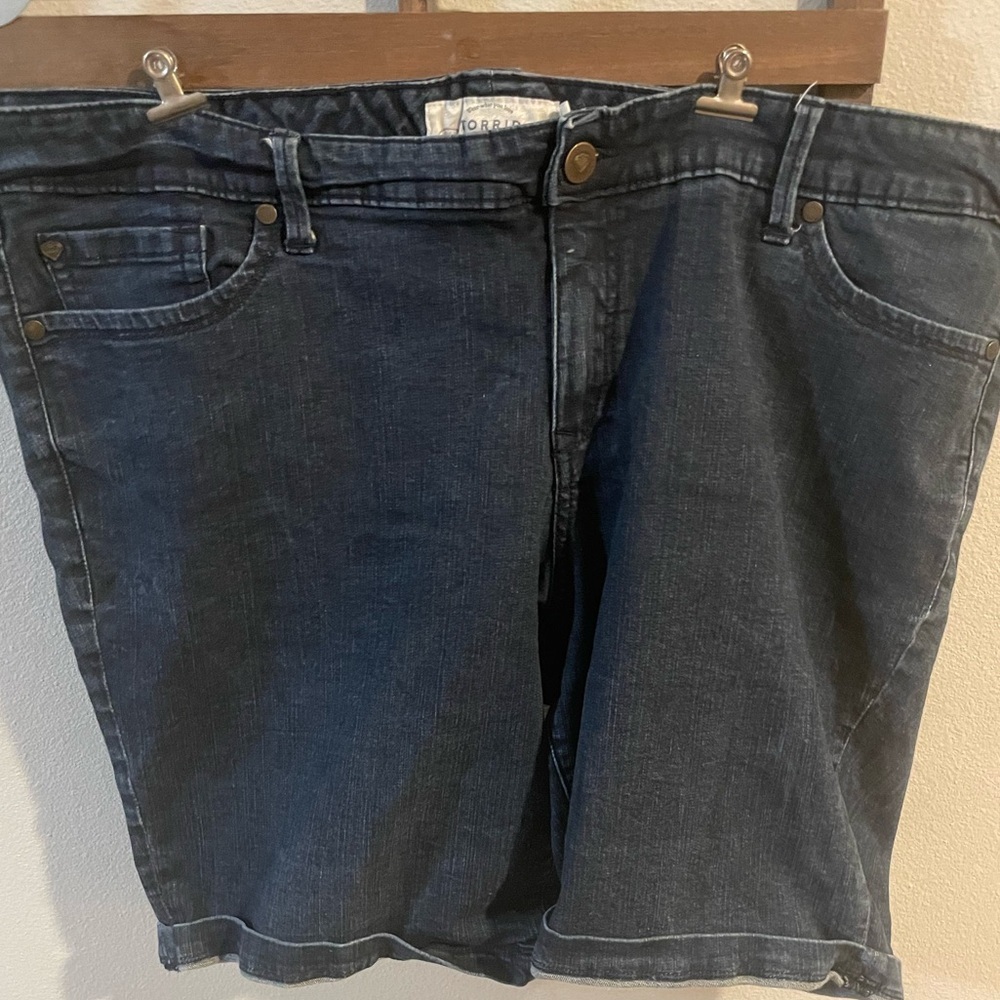 Torrid Denim Shorts Dark Blue size 24